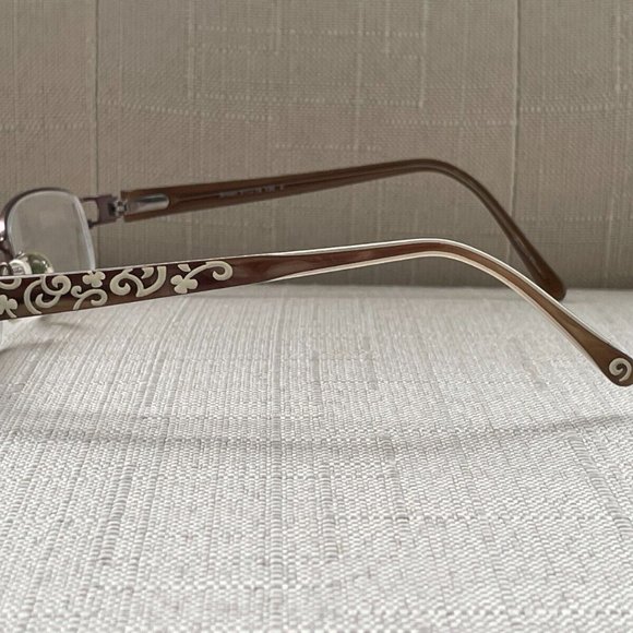 La Scala Women Eyeglasses Frame Half Rim Brown Tone Metal Glasses Frame 51]18 - Picture 13 of 13